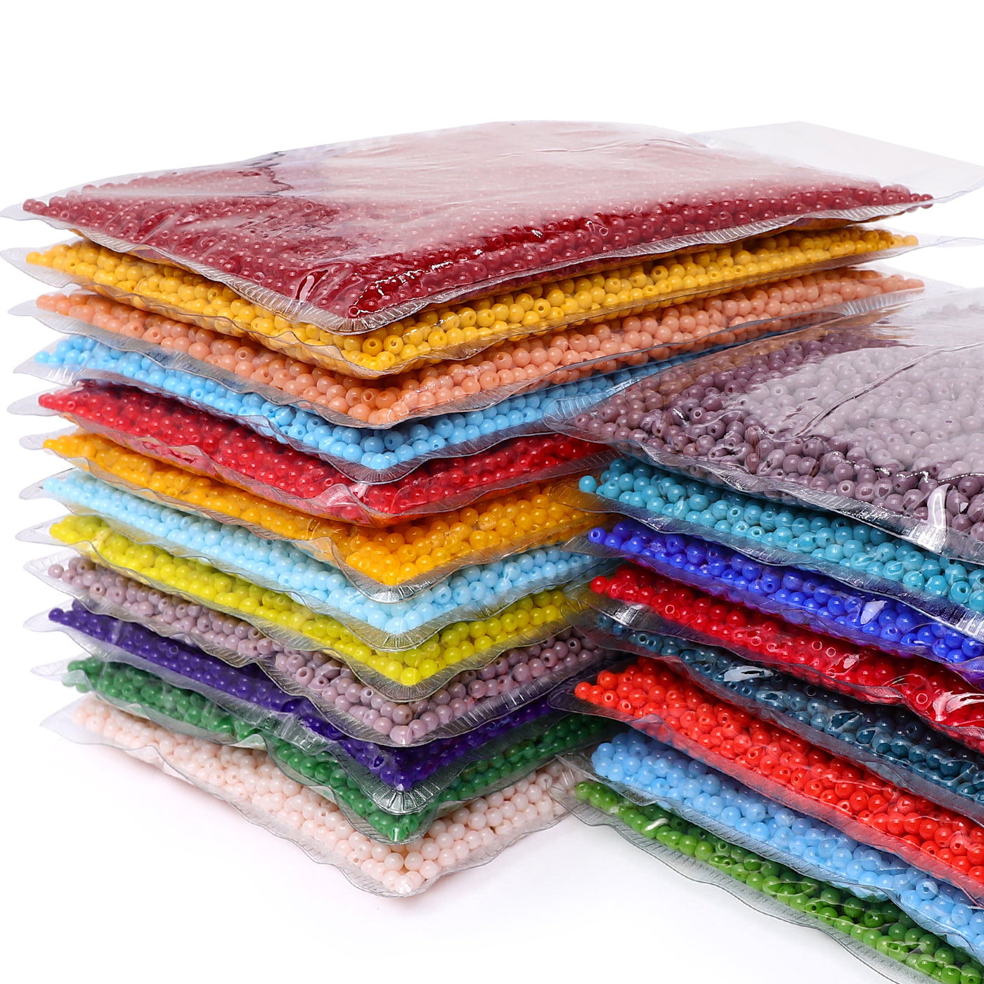 Various Colors 4.5 MM Round Shape Glass Seed Beads for Bracelets and Jewelry Making In Bulk Package WholesaleRhinestone