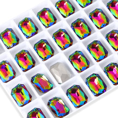 Vitrail Medium Thin Octagon Shape High Quality Glass Pointed Back Fancy Rhinestones WholesaleRhinestone