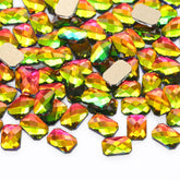 Octagon Shape Rainbow Flat Back Fancy Rhinestones WholesaleRhinestone