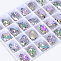 Ghost Light Pear Shape High Quality Glass Pointed Back Fancy Rhinestones WholesaleRhinestone