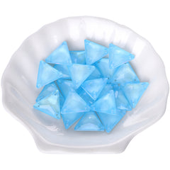 Elektrisk neon Aquamarine Triangle Form Högkvalitativ glas Sew-on Rhinestones