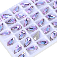 Vitrail Light Teardrop Shape High Quality Glass Pointed Back Fancy Rhinestones WholesaleRhinestone