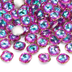 Heliotrope Fantasy Cushion Square Shape High Quality Glass Pointed Back Fancy Rhinestones WholesaleRhinestone