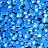 Mixed Sizes Mocha Shimmer Dk Blue Glass Flat Back Rhinestones For Nail Art WholesaleRhinestone