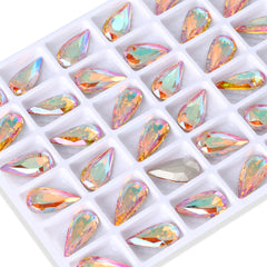 Crystal Sun Teardrop Shape High Quality Glass Pointed Back Fancy Rhinestones WholesaleRhinestone