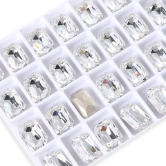 Crystal Thin Octagon Shape High Quality Glass Pointed Back Fancy Rhinestones WholesaleRhinestone