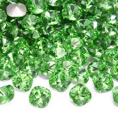 Peridot Cushion Square Shape High Quality Glass Pointed Back Fancy Rhinestones WholesaleRhinestone