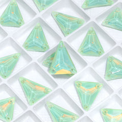 Slim Triangle Shape Light Azore AM High Quality Glass Sew-on Rhinestones WholesaleRhinestone