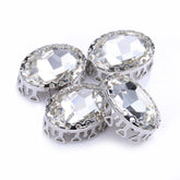 Crystal Oval Shape High-Quality Glass Sew-on Nest Hollow Claw Rhinestones WholesaleRhinestone
