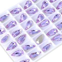 Violet Teardrop Shape High Quality Glass Pointed Back Fancy Rhinestones WholesaleRhinestone