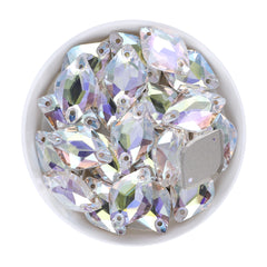 Crystal Transmission Lemon Shape High Quality Glass Sew-on Rhinestones WholesaleRhinestone