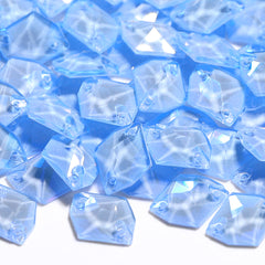 Electric Neon Light Blue Cosmic Shape High Quality Glass Sew-on Rhinestones WholesaleRhinestone