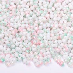 RNB011 Rainbow Effect Peanut Beads Shape Glass Seed Beads WholesaleRhinestone