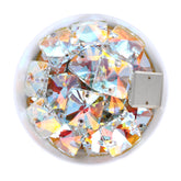 Light Crystal AB Rivoli Square Shape High Quality Glass Sew-on Rhinestones WholesaleRhinestone