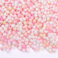 RNB013 Rainbow Effect Peanut Beads Shape Glass Seed Beads WholesaleRhinestone