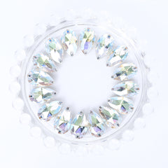 Crystal Transmission Drop Shape High Quality Glass Sew-on Rhinestones WholesaleRhinestone