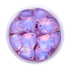 Lavender AM Trilliant Shape High Quality Glass Sew-on Rhinestones WholesaleRhinestone