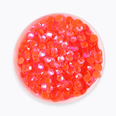 Mocha Shimmer Dk Orange Glass Flat Back Rhinestones WholesaleRhinestone