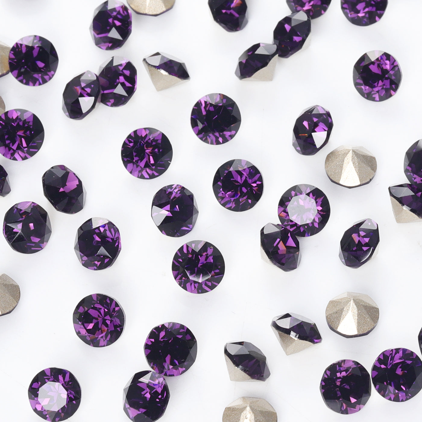 Amethyst XIRIUS Chaton Shape High Quality Glass Pointed Back Fancy Rhinestones WholesaleRhinestone