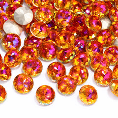 Astral Pink Dome Round Shape High Quality Glass Pointed Back Fancy Rhinestones WholesaleRhinestone