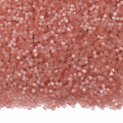 Transparent Salmon Silk Satin Cat's Eye Color Hight Quality Glass Cylinder Seed Beads 1.6 MM Size MY4005 WholesaleRhinestone