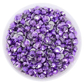 Metallic Light Violet Glass FlatBack Rhinestones Silver Back WholesaleRhinestone