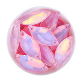 Rosaline Am Diamond Folha Forma de alta qualidade Rethes de costura de vidro de qualidade