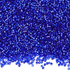 Transparent Silver-lined Sapphire Color Hight Quality Glass Cylinder Seed Beads 1.6 MM Size GY2002 WholesaleRhinestone