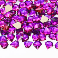 Diamond Shape Purple Volcano Flat Back Fancy Rhinestones WholesaleRhinestone