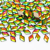 Rhombus Shape Rainbow Flat Back Fancy Rhinestones WholesaleRhinestone