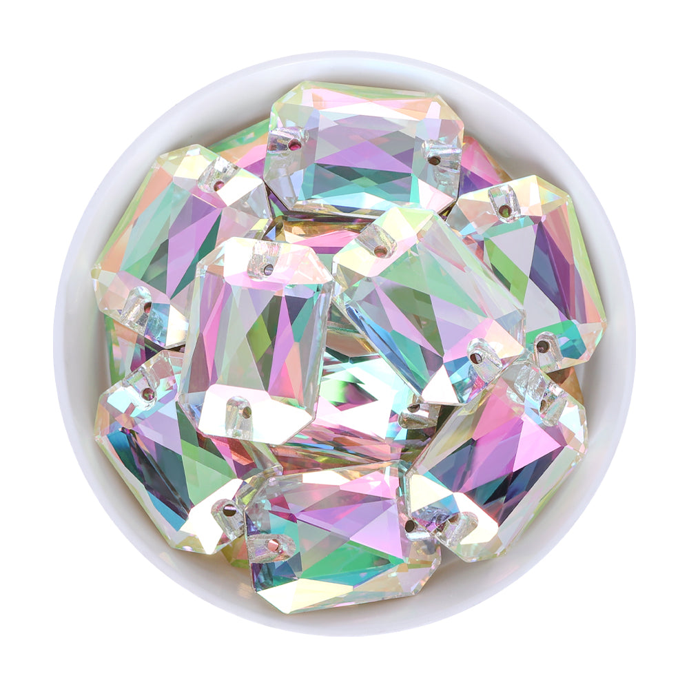 Crystal Phantom Octagon Shape High Quality Glass Sew-on Rhinestones WholesaleRhinestone