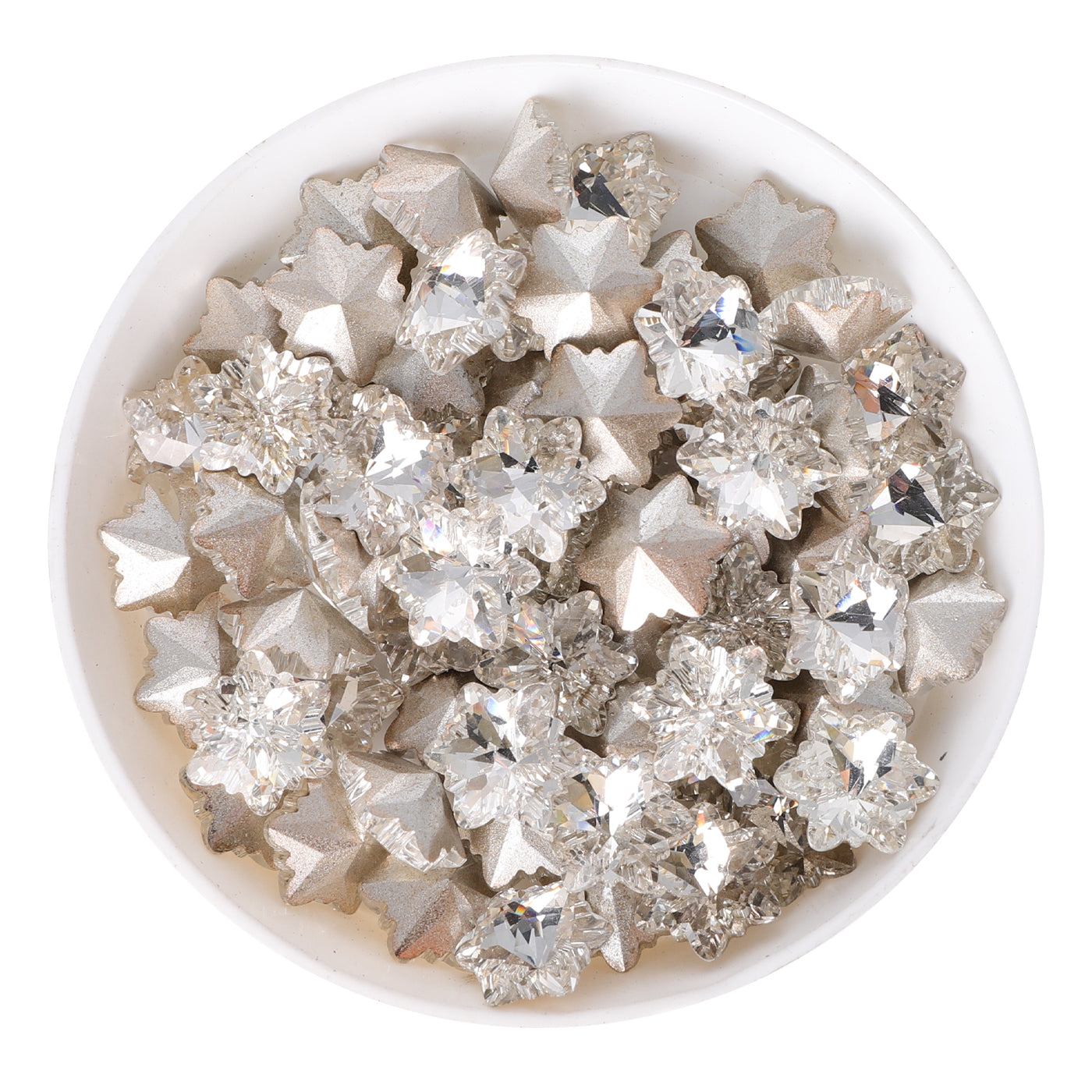 Crystal Snowflake Shape Glass Pointed Back Fancy Rhinestones WholesaleRhinestone