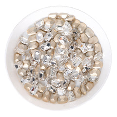 Crystal Thin Octagon Shape Glass Pointed Back Fancy Rhinestones WholesaleRhinestone