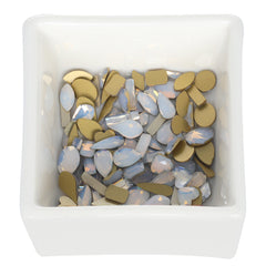 Mixed Shapes White Opal Flat Back Fancy Rhinestones For Nail Art WholesaleRhinestone
