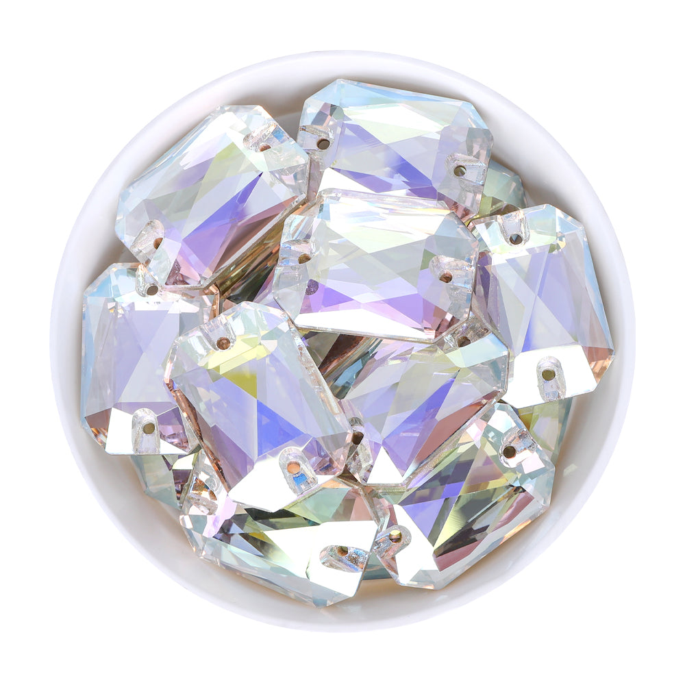Crystal Transmission Octagon Shape High Quality Glass Sew-on Rhinestones WholesaleRhinestone