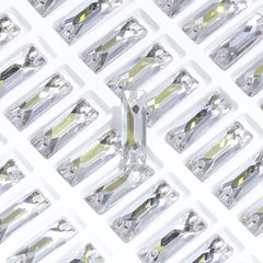 Silver Shade Cosmic Baguette Shape High Quality Glass Sew-on Rhinestones WholesaleRhinestone