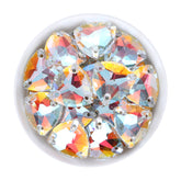 Light Crystal AB Trilliant Shape High Quality Glass Sew-on Rhinestones WholesaleRhinestone