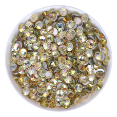 Light Sunshine Glass Flat Back Rhinestones Silver Back WholesaleRhinestone