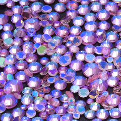 Mixed Sizes Aurora Light Pink Glass Flat Back Rhinestones For Nail Art WholesaleRhinestone