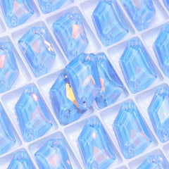 Light Sapphire AM De-Art Shape High Quality Glass Sew-on Rhinestones WholesaleRhinestone