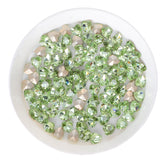 Light Apple Green Heart Shape Glass Pointed Back Fancy Rhinestones WholesaleRhinestone
