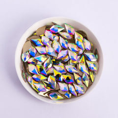 Maple leaves Shape Crystal AB Flat Back Fancy Rhinestones WholesaleRhinestone