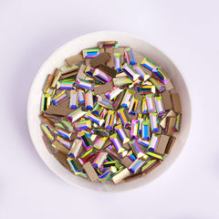 Rectangle Shape Crystal AB Flat Back Fancy Rhinestones WholesaleRhinestone