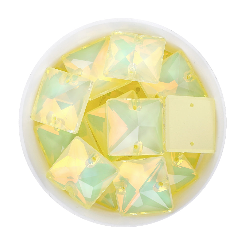Jonquil AM Square Shape High Quality Glass Sew-on Rhinestones WholesaleRhinestone