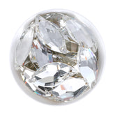 Silver Shade Diamond Leaf Shape High Quality Glass Sew-on Rhinestones WholesaleRhinestone