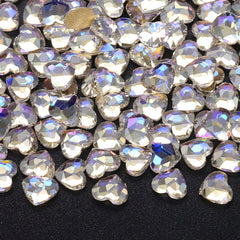 Heart Shape Blue Moonlight Flat Back Fancy Rhinestones WholesaleRhinestone