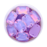 Lavender AM Octagon Shape High Quality Glass Sew-on Rhinestones WholesaleRhinestone