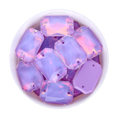 Lavender AM Octagon Shape High Quality Glass Sew-on Rhinestones