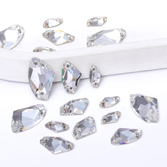 Mixed Sizes Crystal Galactic Shape High Quality Glass Sew-on Rhinestones WholesaleRhinestone