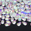 Shield Shape Mocha White Flat Back Fancy Rhinestones WholesaleRhinestone
